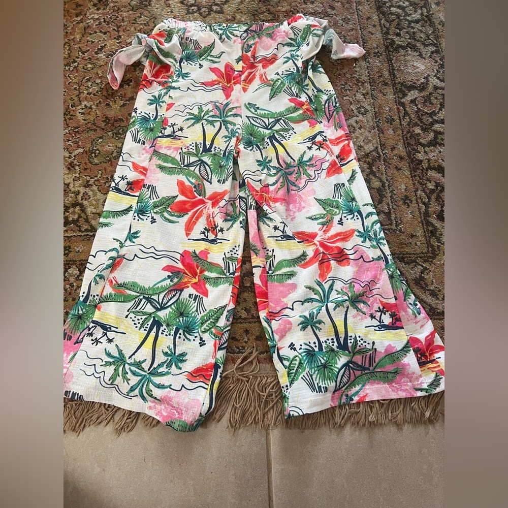 3🩳X25 ZARA FLORAL PRINT FLAWY WIDE GIRL’S PANTS